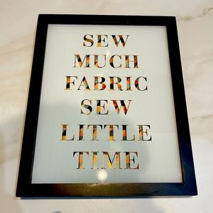 Sewing Framed Glass Wall Art Brand New